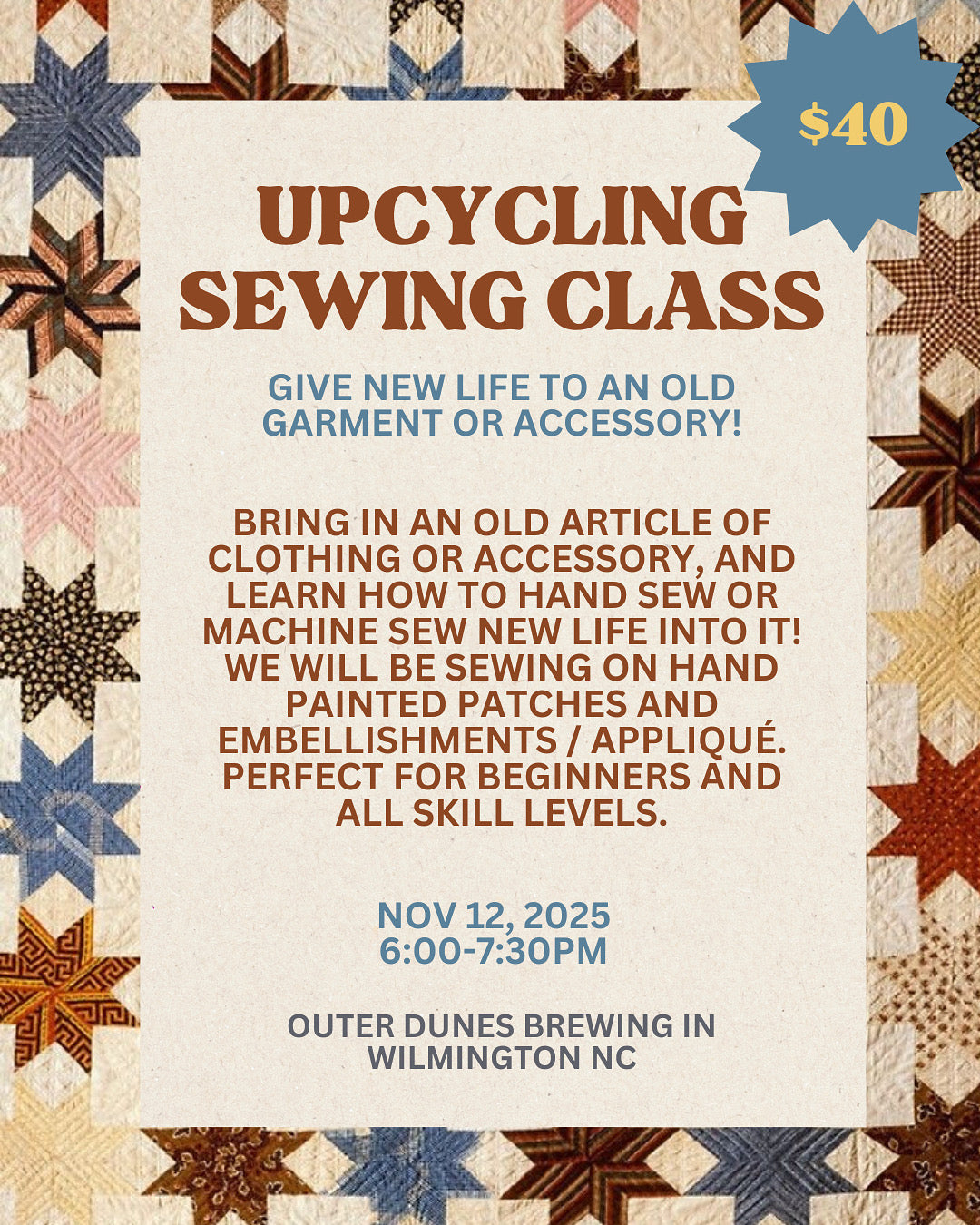 Upcycling sewing class 11/12