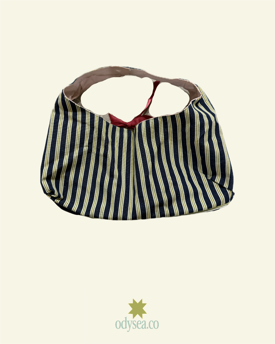 Navy stripe bag- Medium