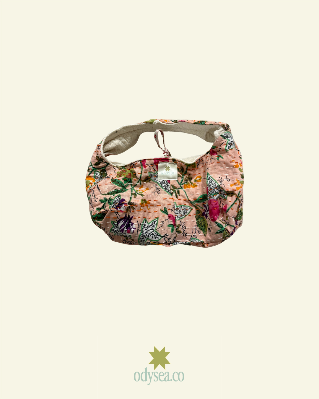 Pink white shell bag- mini