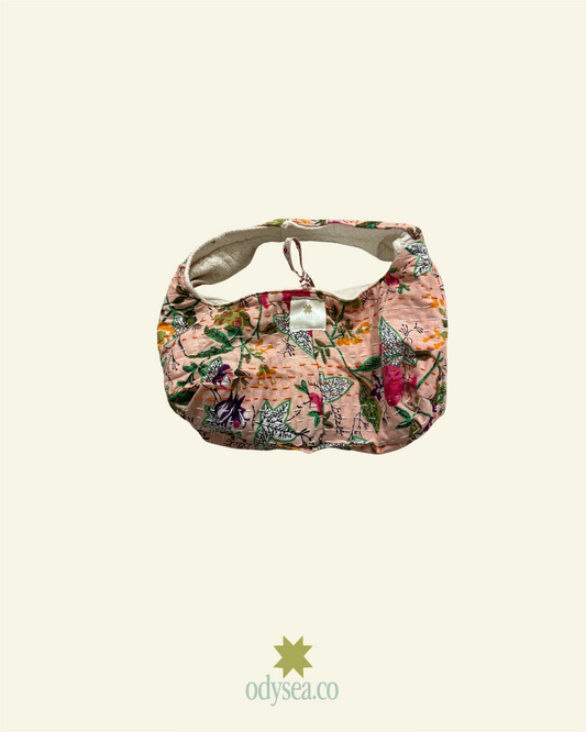Pink white shell bag- mini