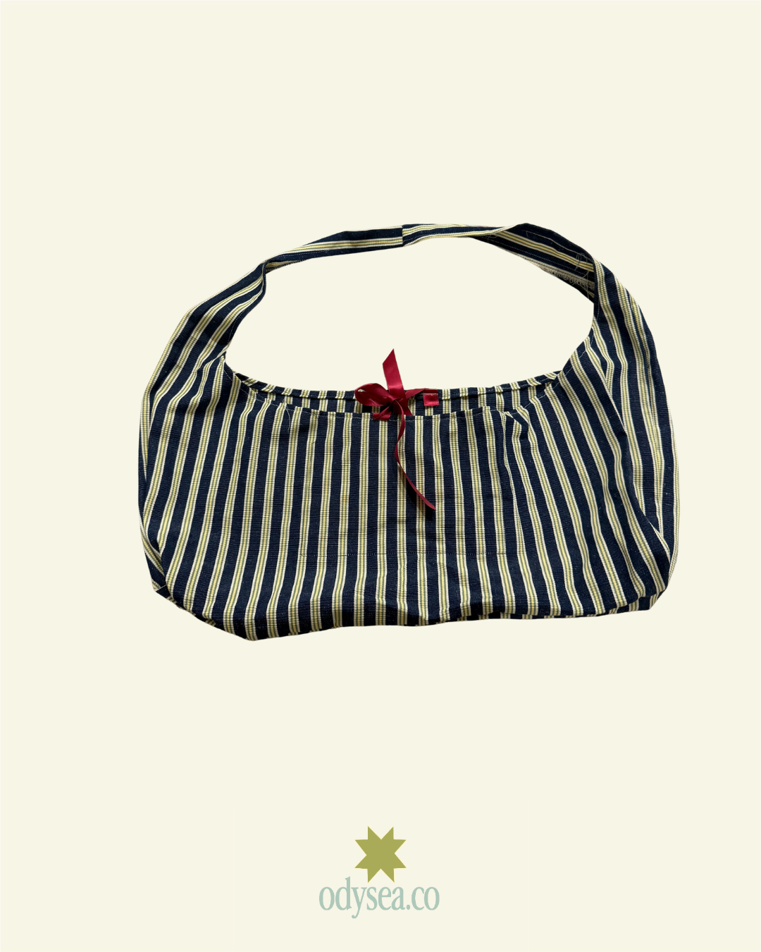 Navy stripe bag- Large