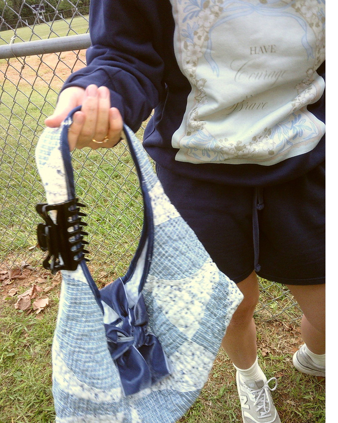 Blue shell bag- Medium